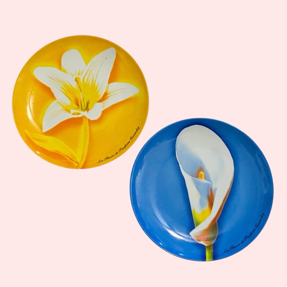 Vintage Givenchy Floral Plates - Set of 2 - Les Fleurs de Parfumes Givenchy